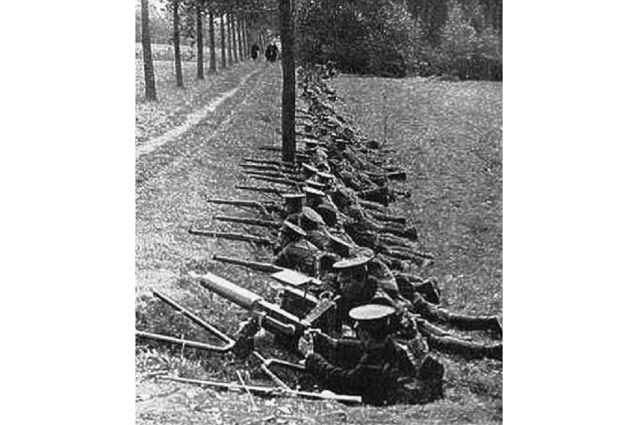 Royal Marines at the northern flank of the Antwerp line