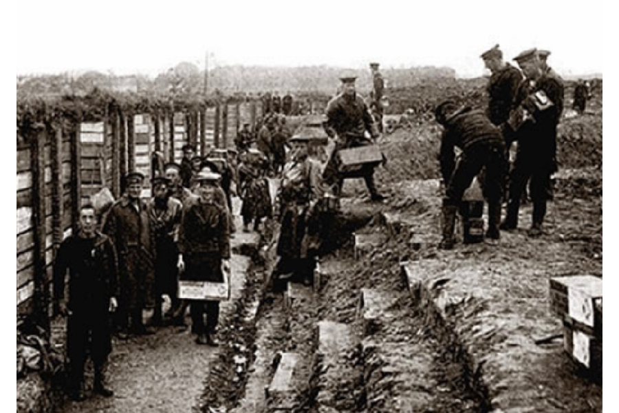 Improving the trenches at Antwerp